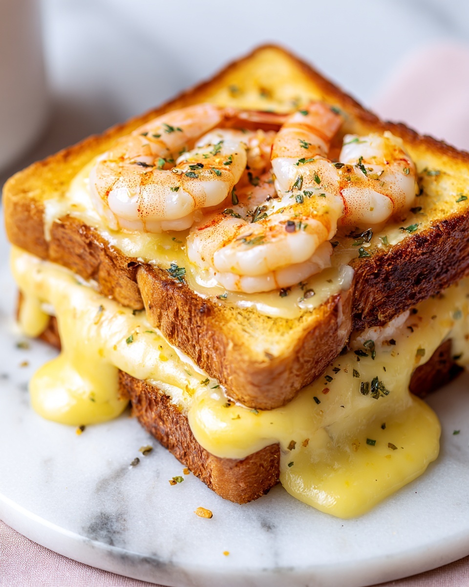 Ultimate Shrimp and Cheese Toast with Garlic Bread Recipe - Recipe Image