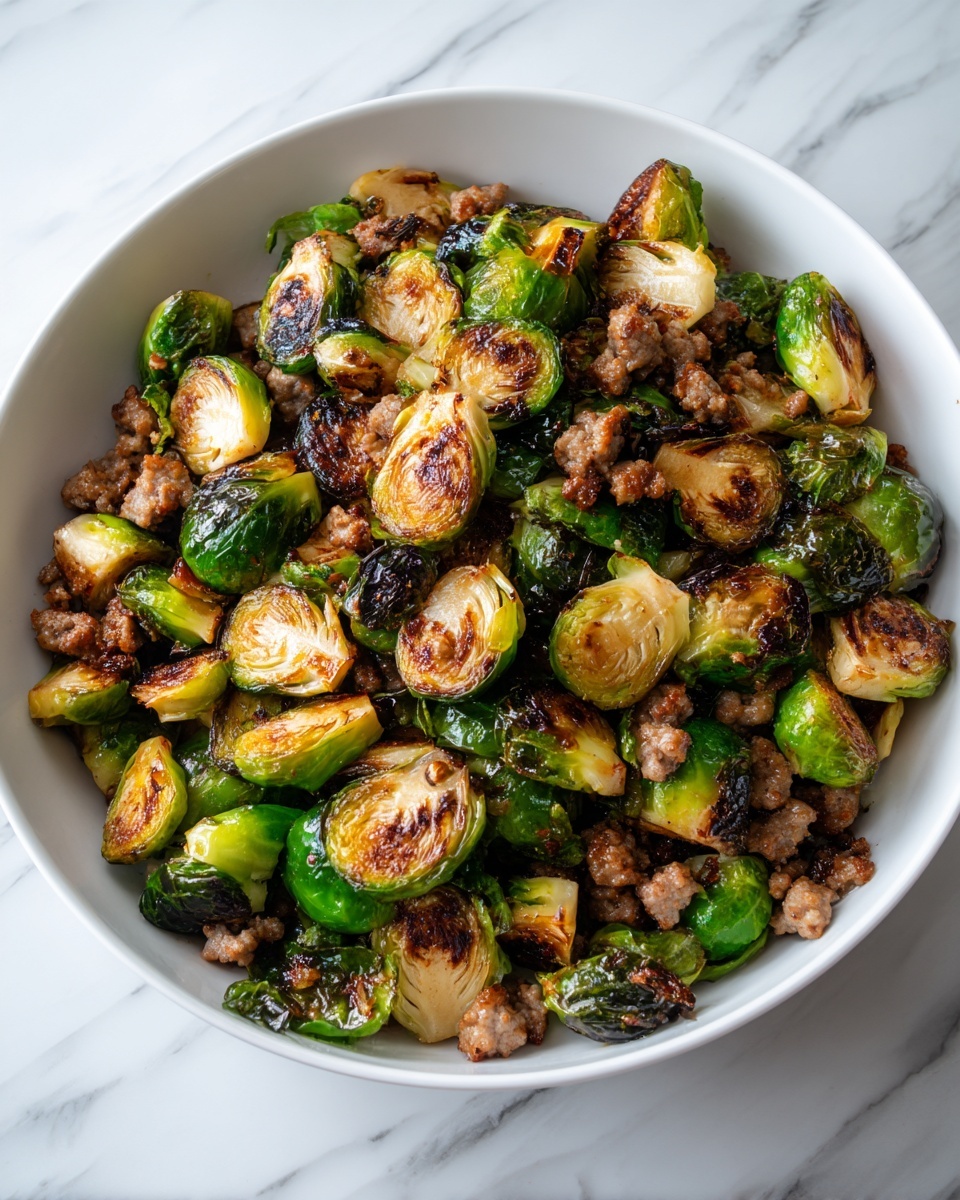 Five-Spice Brussels Sprouts and Sausage Stir-Fry Recipe - Recipe Image