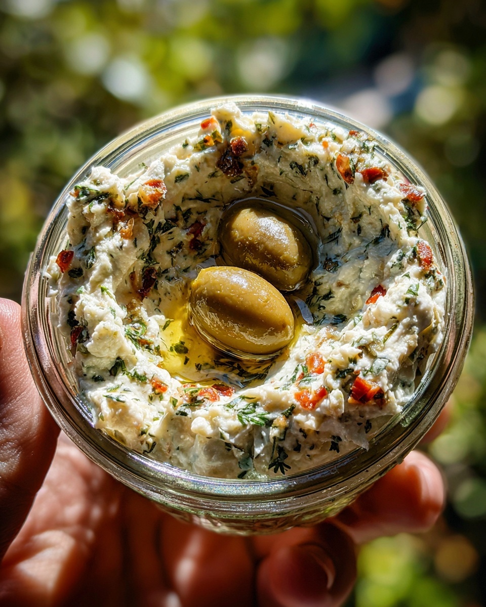 Olive Lovers’ Dream Dip – Creamy Feta & Green Olive Spread Recipe - Recipe Image