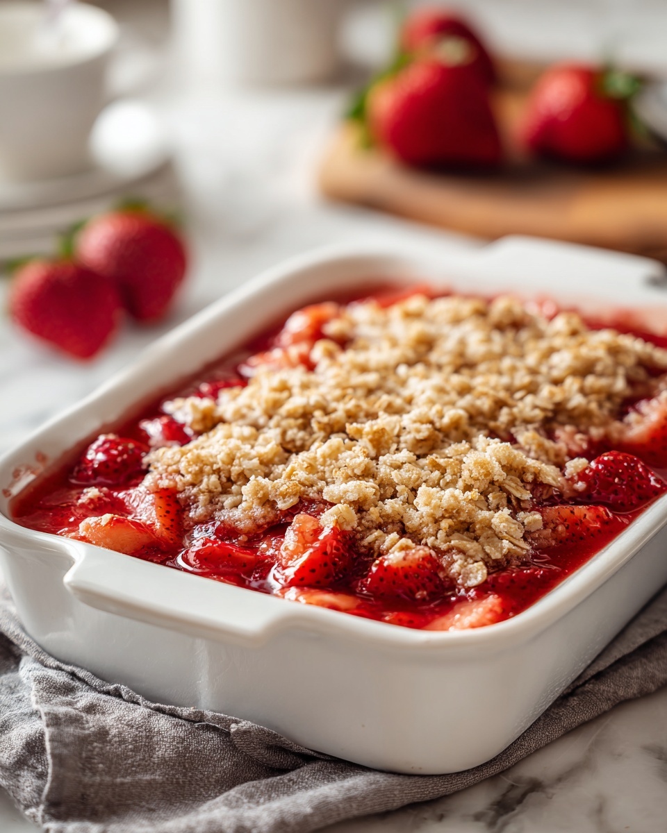 Strawberry Rhubarb Crisp Recipe - Recipe Image