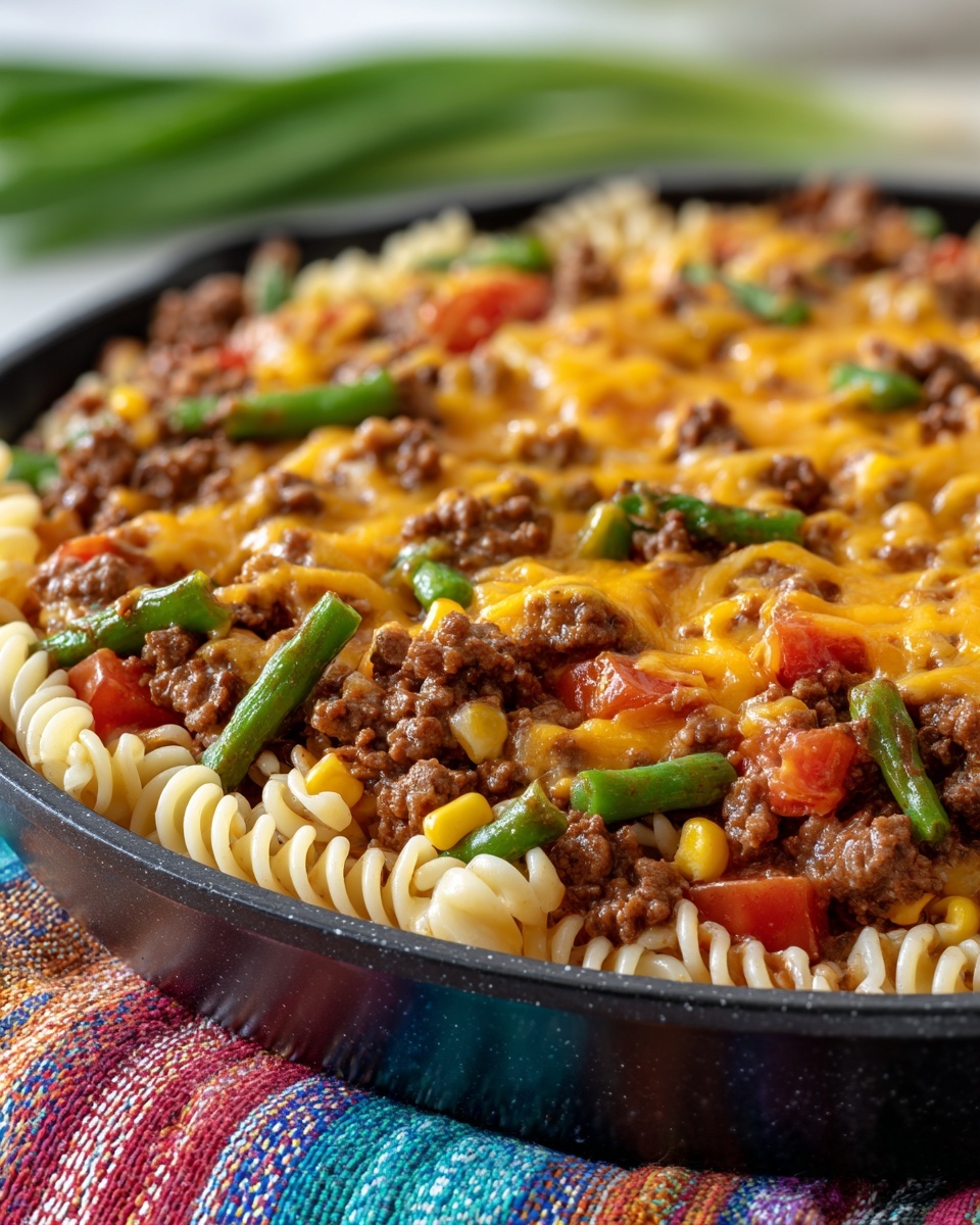 One-Pot Cheesy Taco Pasta Recipe - Recipe Image