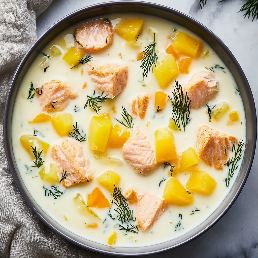 Creamy Salmon Chowder Soup: Comfort in Every Spoonful Recipe - Recipe Image