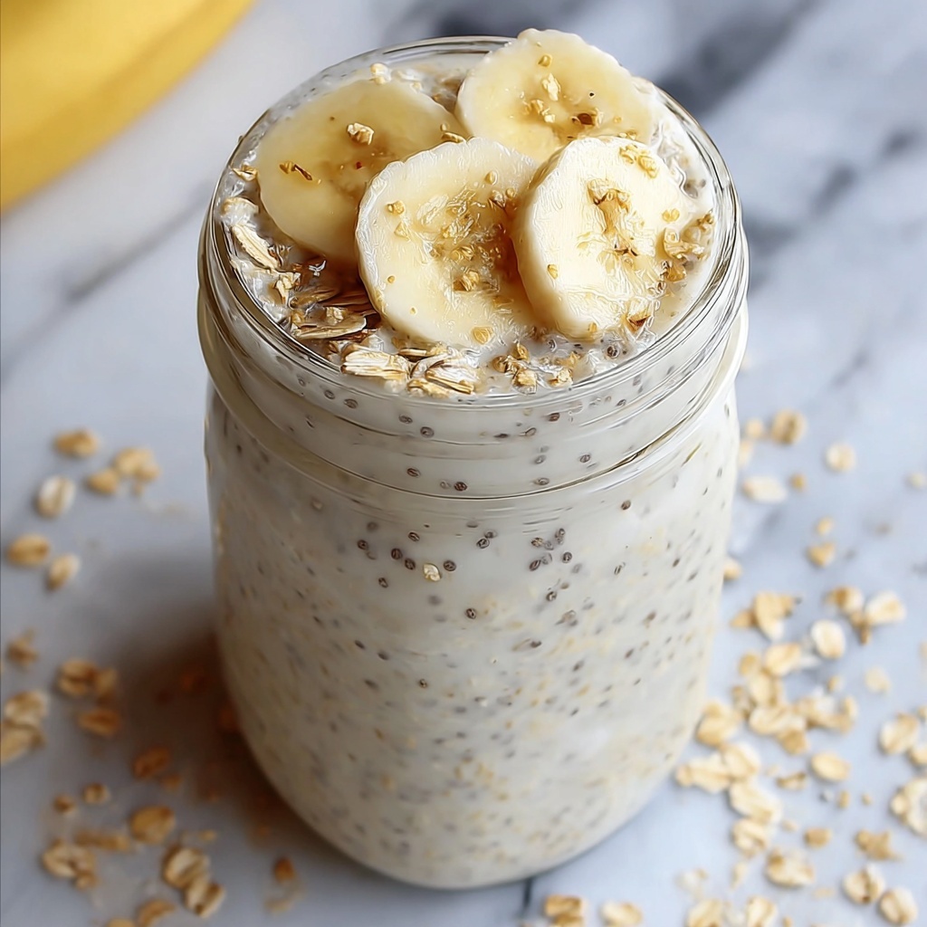 Banana Cream Pie Overnight Oats for a Wholesome Morning Boost Recipe - Recipe Image