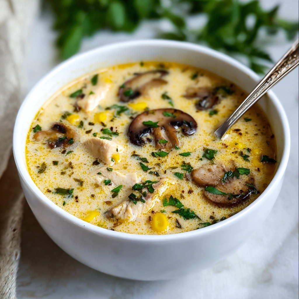 Low Carb Chicken Mushroom Soup for Cozy Nights In Recipe - Recipe Image