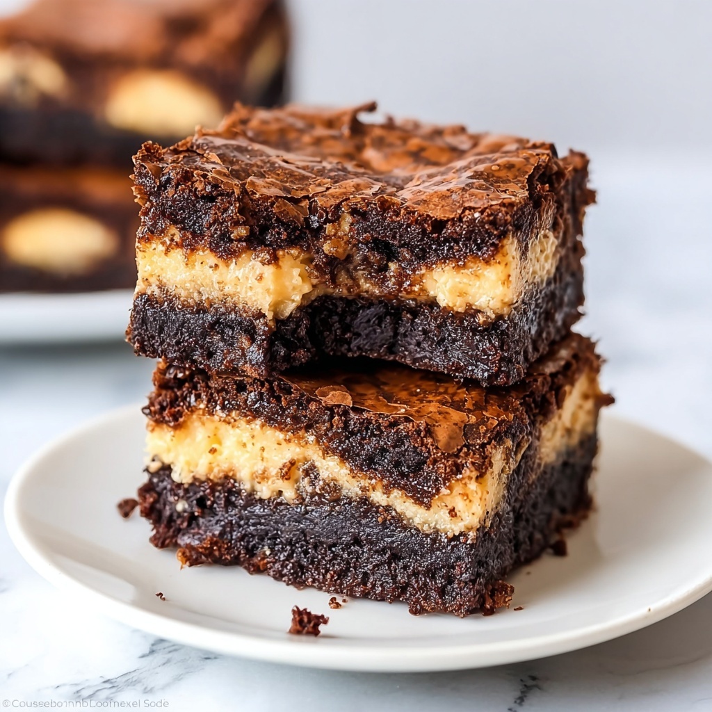 Peanut Butter Stuffed Brownies Recipe - Recipe Image