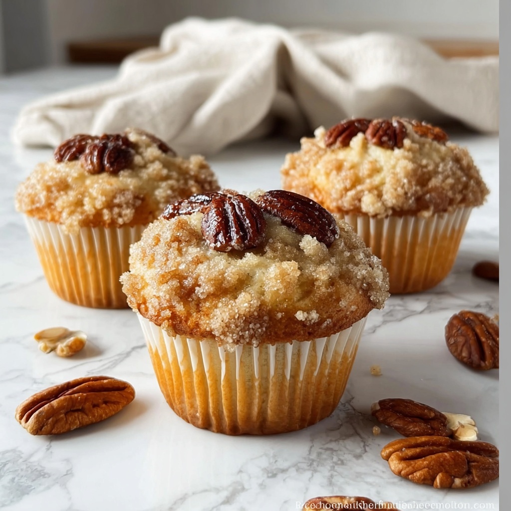 Pecan Pie Brown Sugar Muffins Recipe - Recipe Image