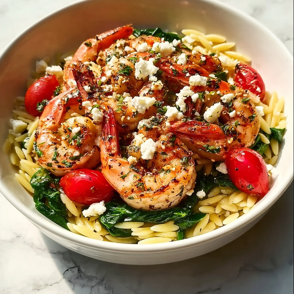 Greek Shrimp with Orzo and Feta Recipe - Recipe Image