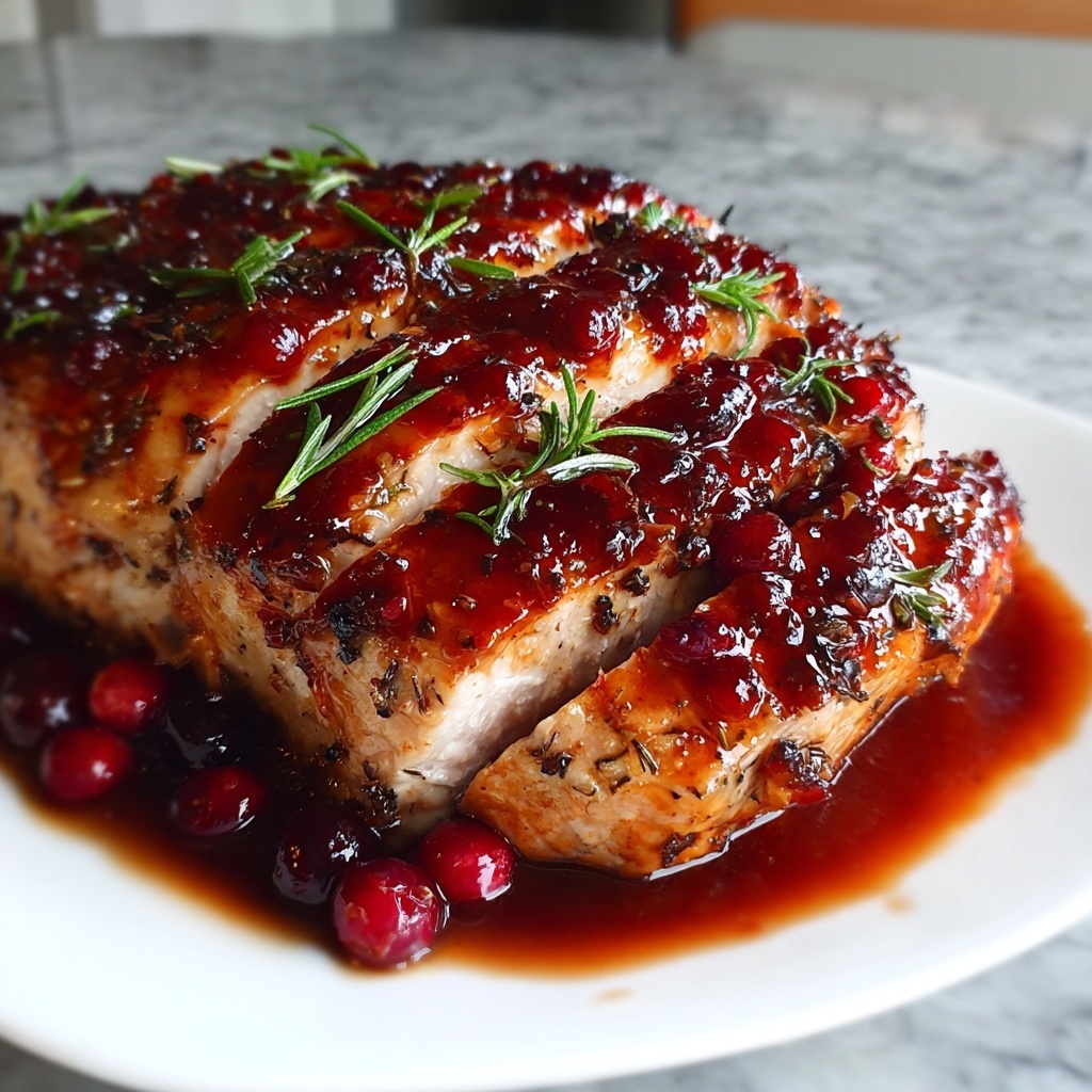 Cranberry Orange Glazed Turkey Breast Recipe - Recipe Image