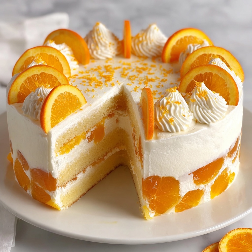 Orange Creamsicle Ice Cream Cake Recipe - Recipe Image