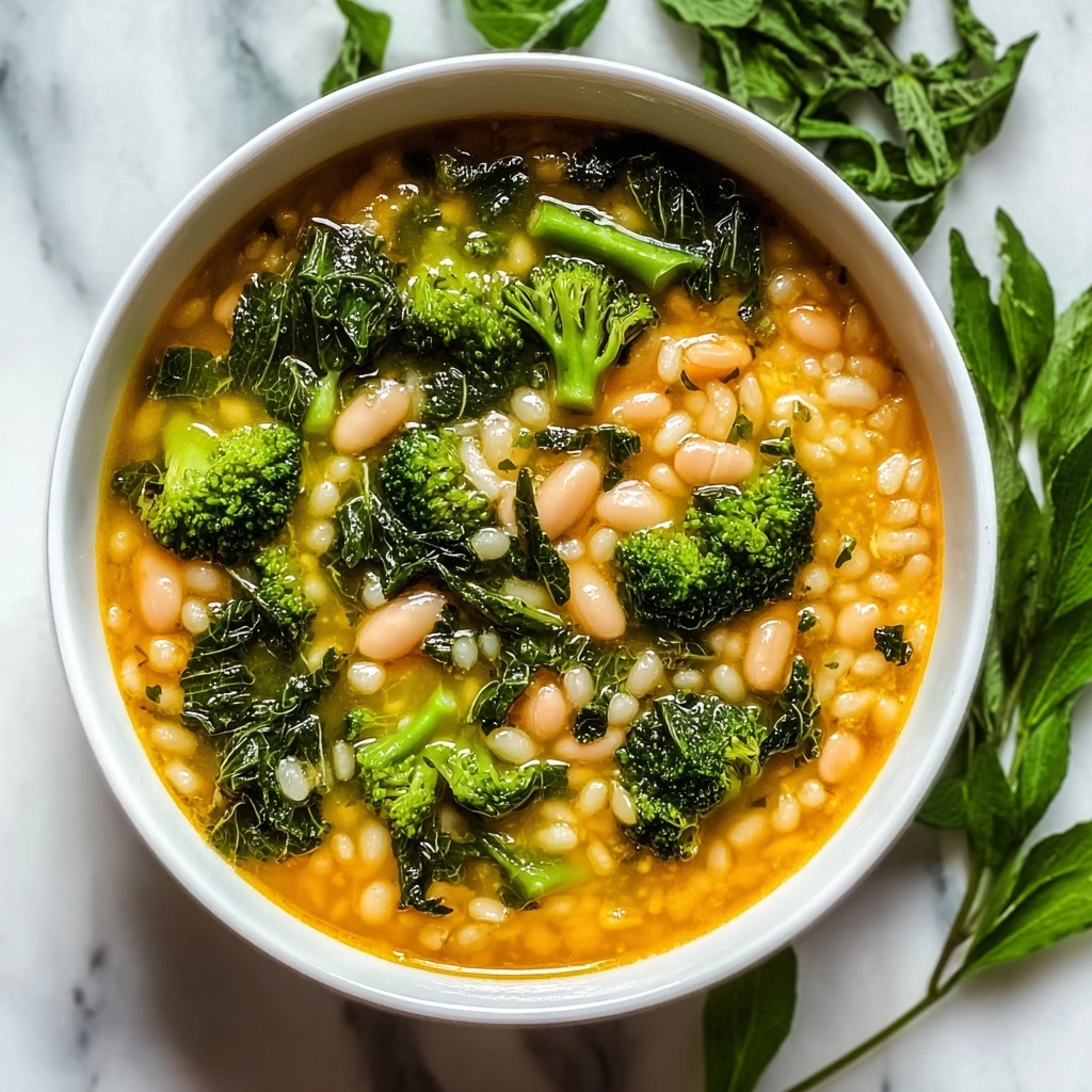 Broccoli, Barley, and Cannellini Bean Soup Recipe - Recipe Image