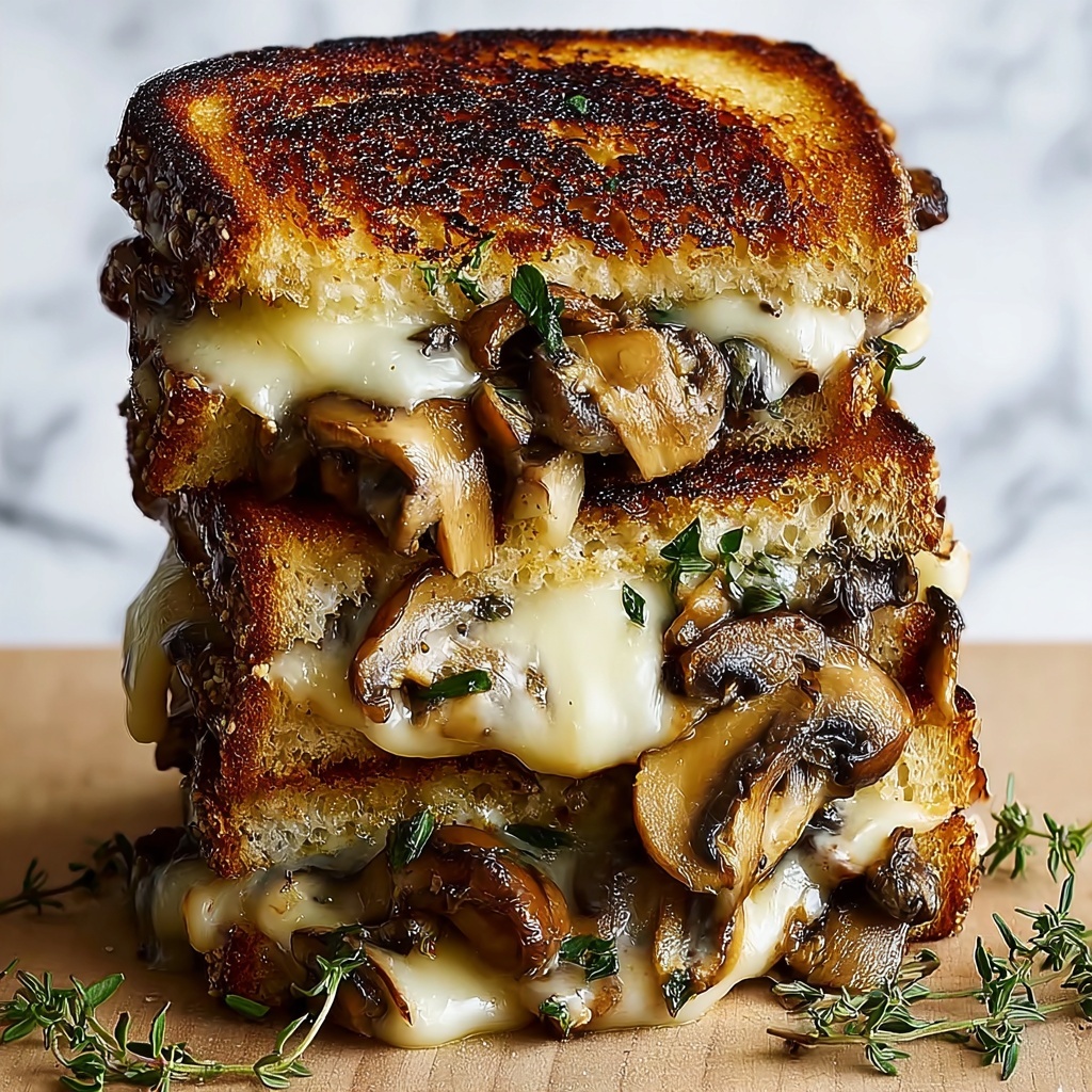 Mushroom Onion Gouda Grilled Cheese Recipe - Recipe Image