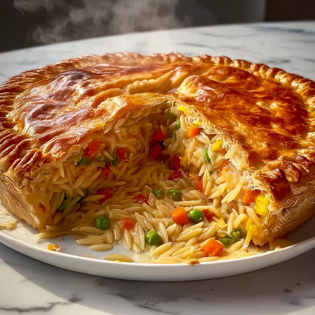 Chicken Pot Pie Orzo: Comfort Food in Every Bite Recipe - Recipe Image