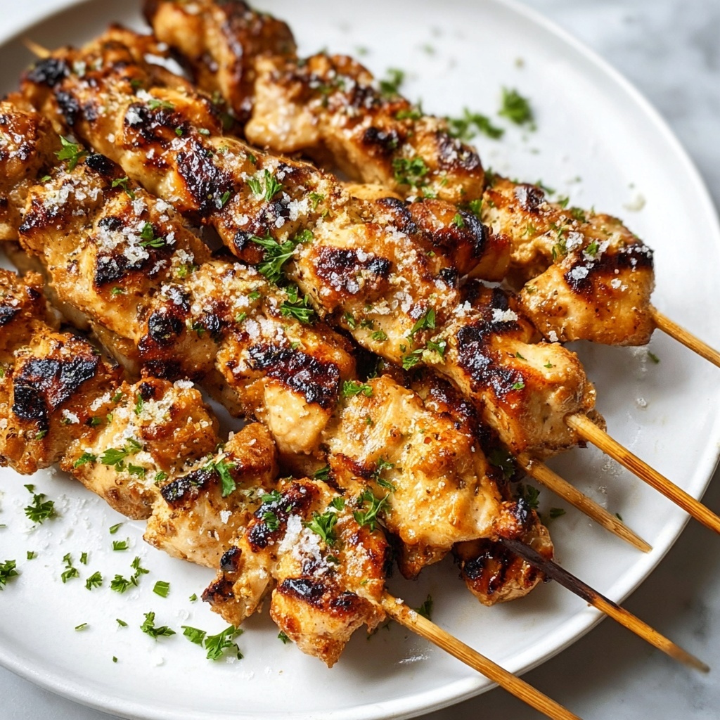 Garlic Parmesan Chicken Skewers Recipe - Recipe Image