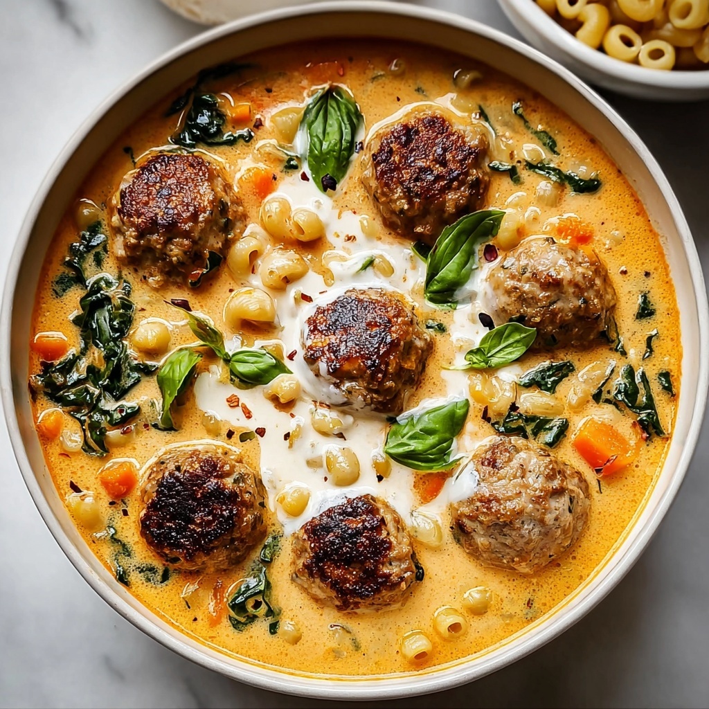 Creamy Italian Meatball Soup Recipe - Recipe Image