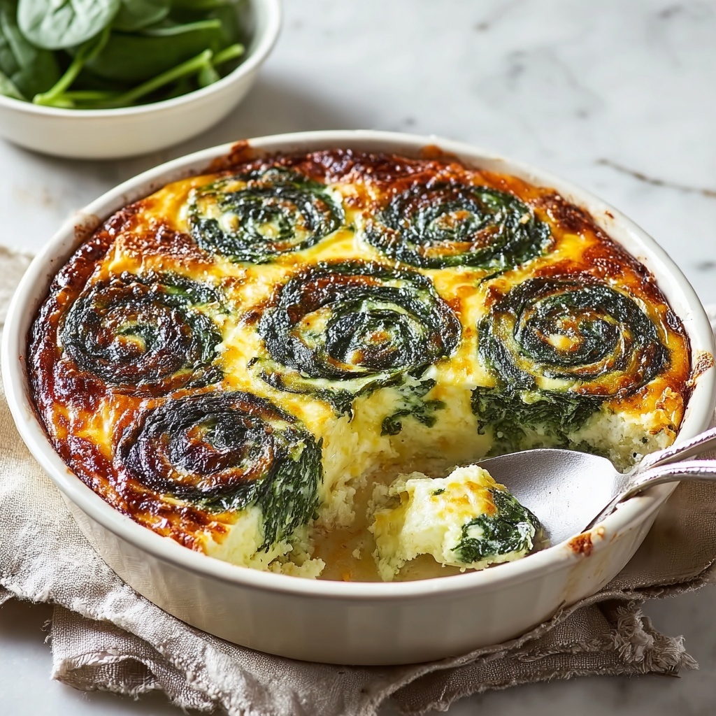 Delicious Spinach Florentine Breakfast Casserole Recipe - Recipe Image