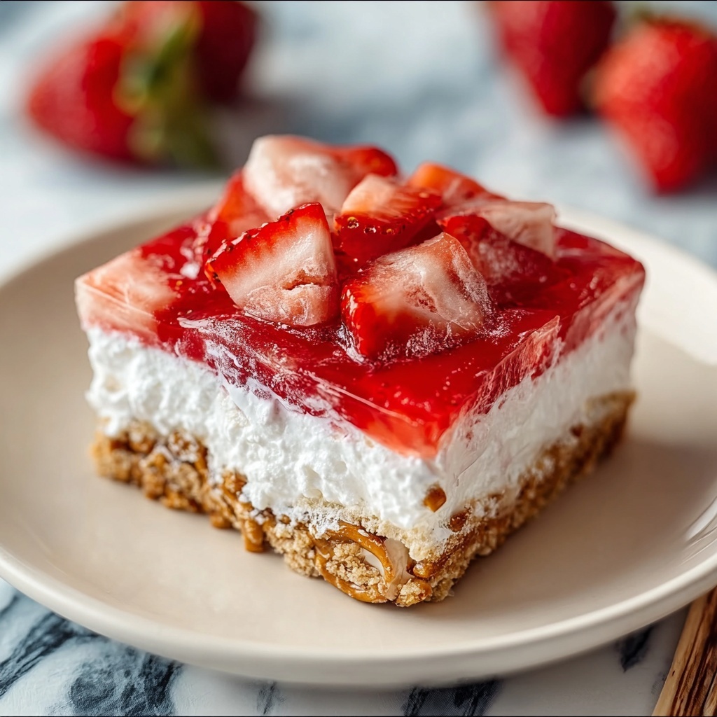 Delightful Strawberry Pretzel Jello Salad Recipe - Recipe Image