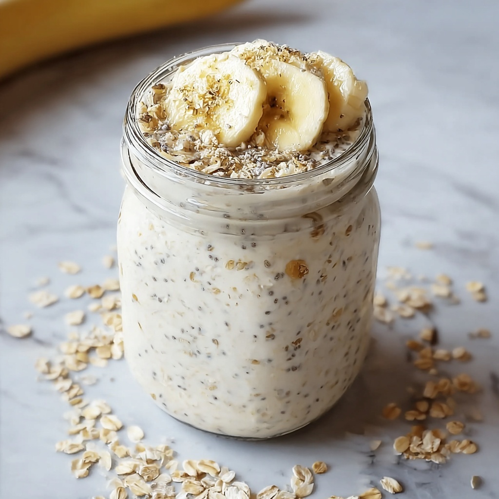 Banana Cream Pie Overnight Oats for a Wholesome Morning Boost Recipe - Recipe Image