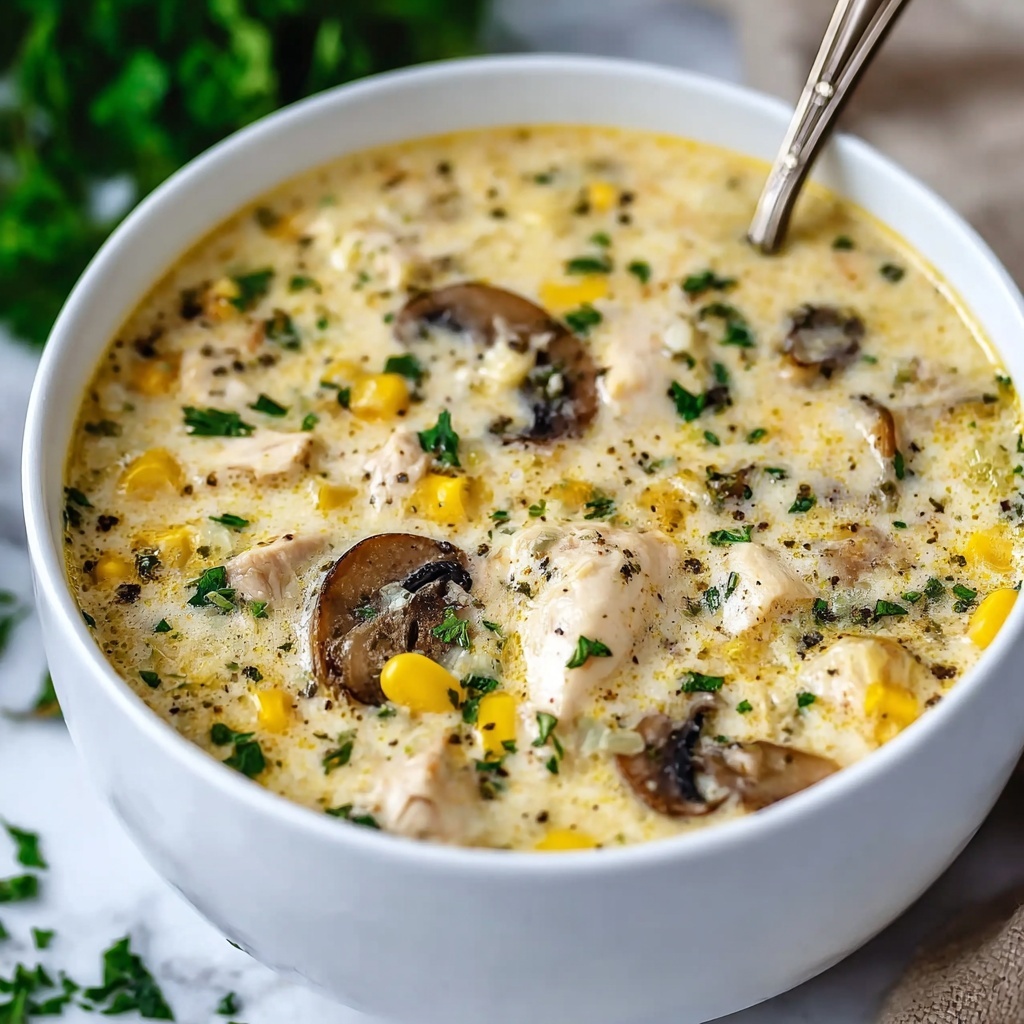 Low Carb Chicken Mushroom Soup for Cozy Nights In Recipe - Recipe Image