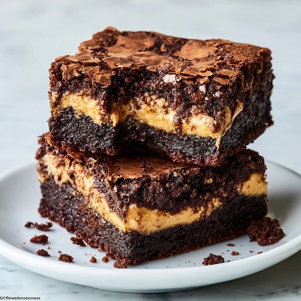 Peanut Butter Stuffed Brownies Recipe - Recipe Image