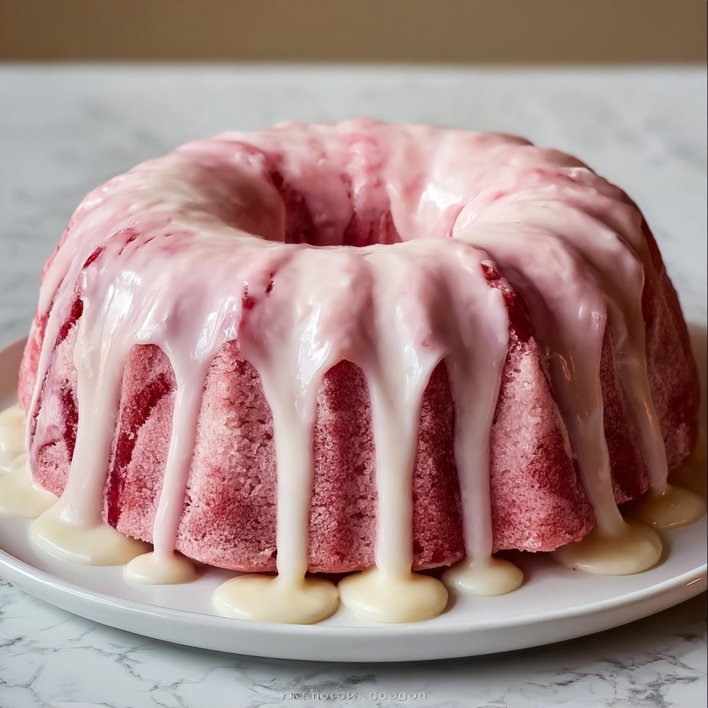 The Best Strawberry Cream Cheese Pound Cake You’ll Ever Make Recipe - Recipe Image