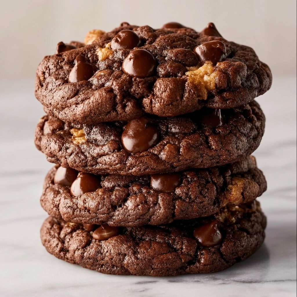 Easy Peanut Butter Stuffed Chocolate Cookies Recipe - Recipe Image