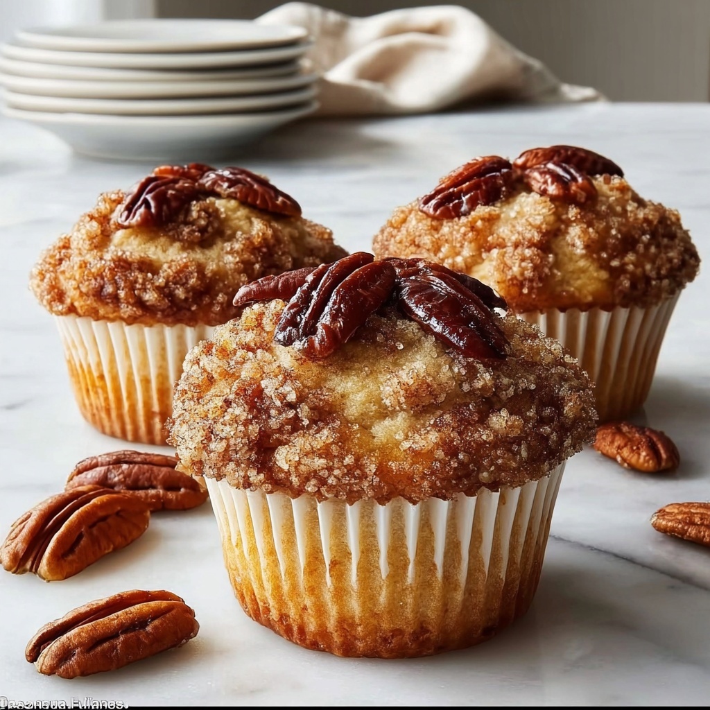 Pecan Pie Brown Sugar Muffins Recipe - Recipe Image