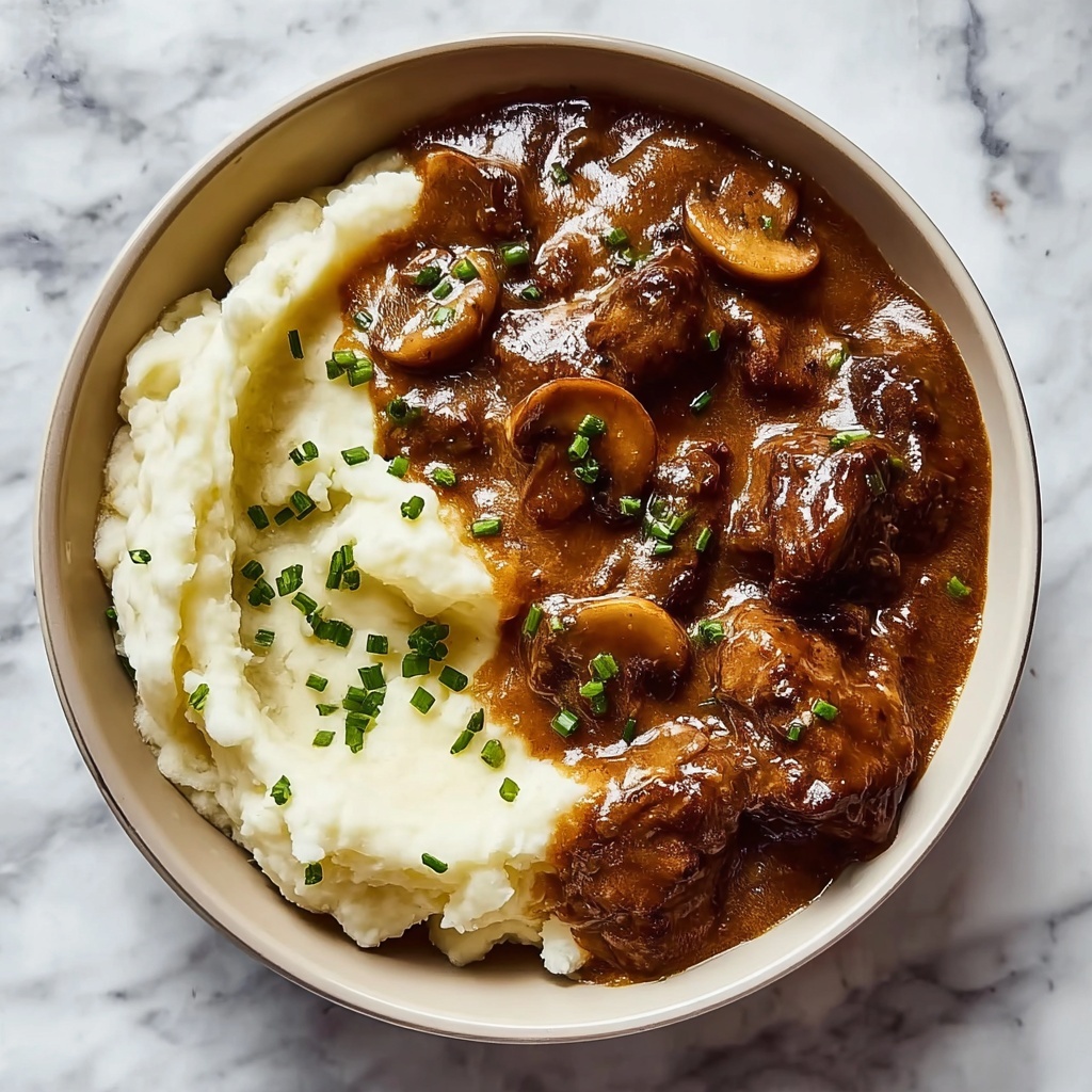 Slow Cooker Beef Stroganoff with Mushrooms and Rich Sour Cream Sauce Recipe - Recipe Image