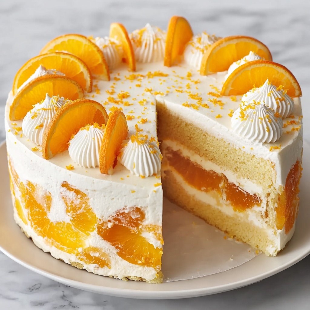 Orange Creamsicle Ice Cream Cake Recipe - Recipe Image