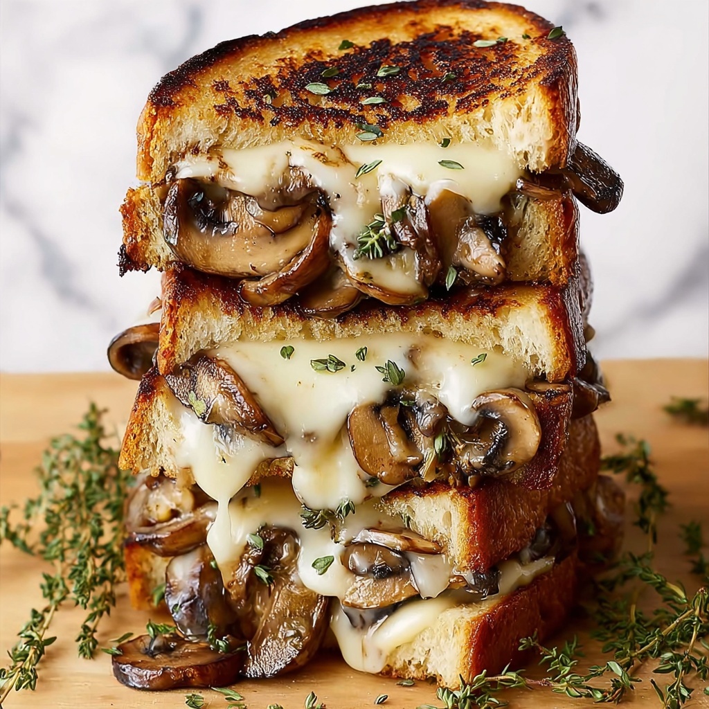 Mushroom Onion Gouda Grilled Cheese Recipe - Recipe Image