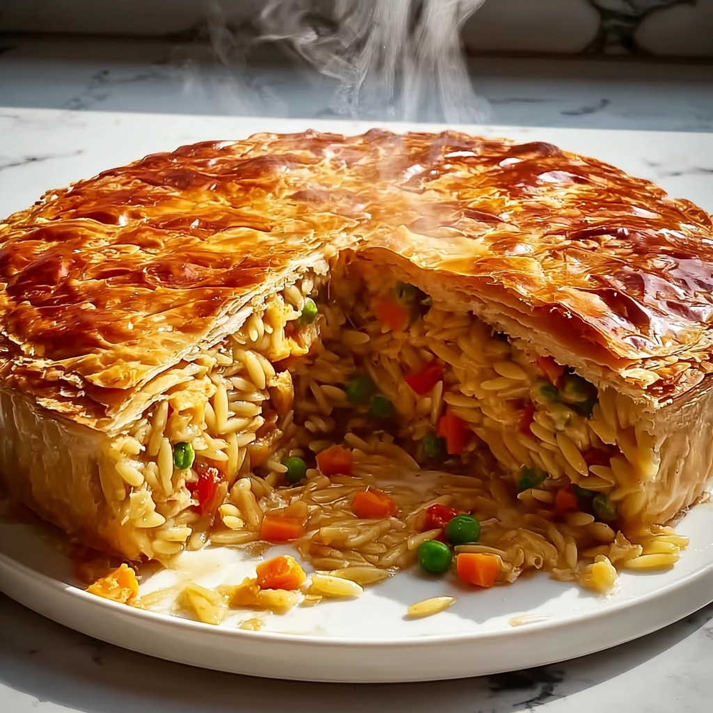 Chicken Pot Pie Orzo: Comfort Food in Every Bite Recipe - Recipe Image