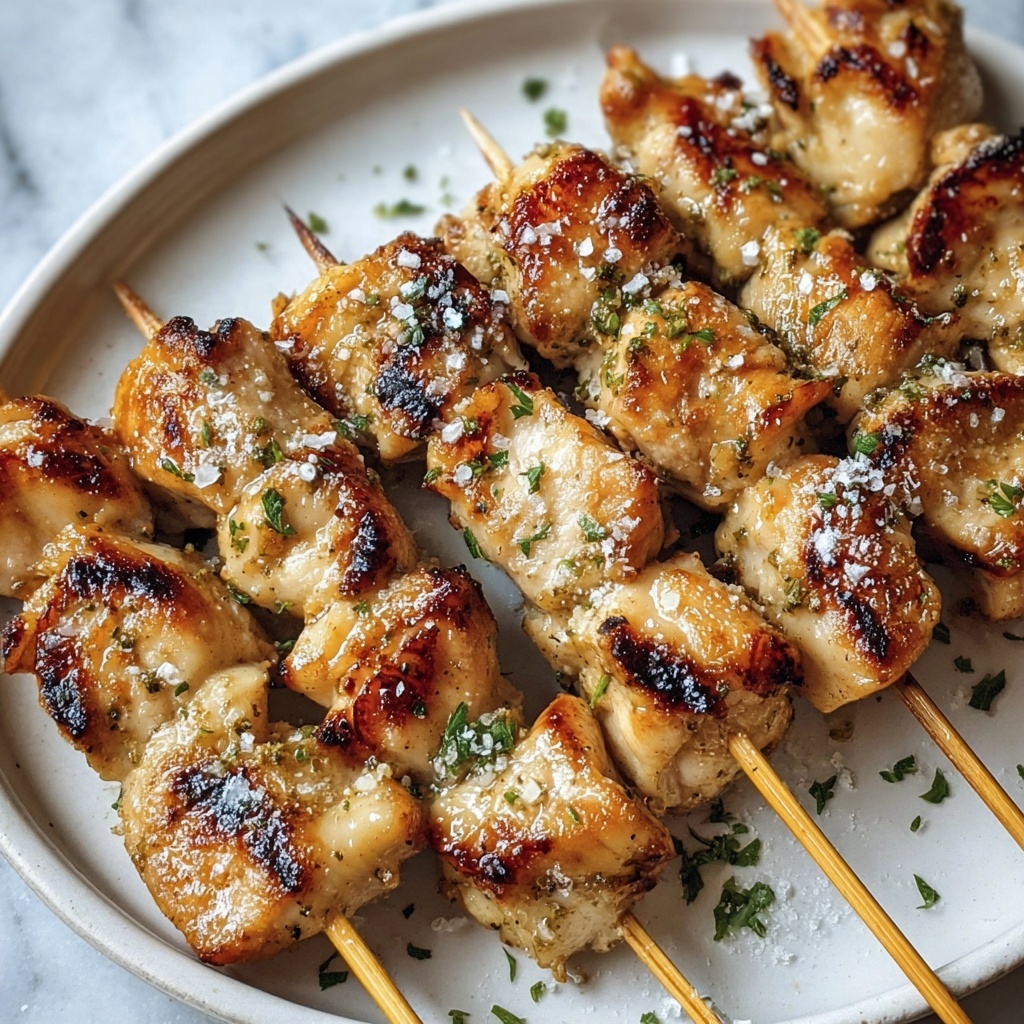 Garlic Parmesan Chicken Skewers Recipe - Recipe Image
