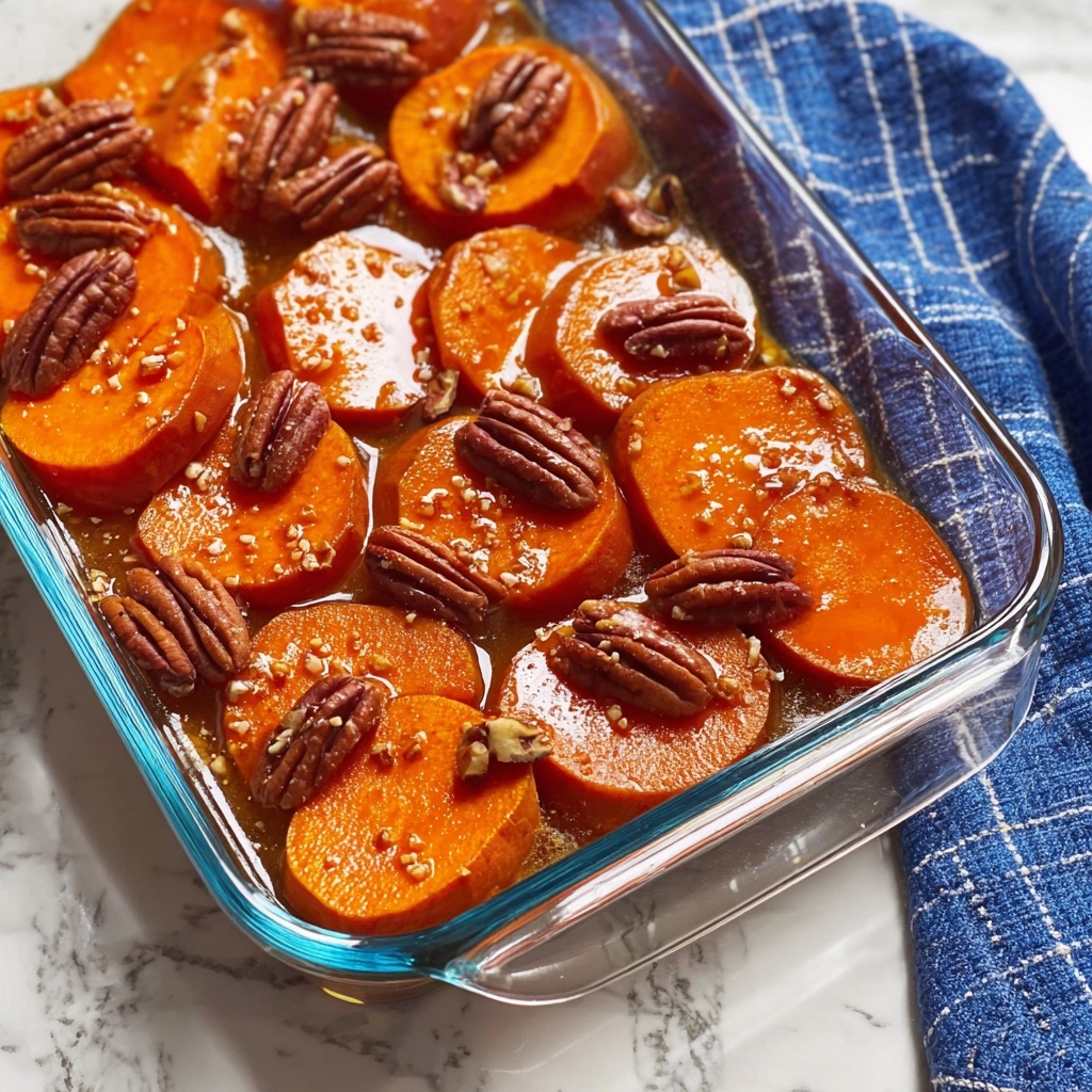 Candied Sweet Potatoes with Maple and Pecans Recipe - Recipe Image