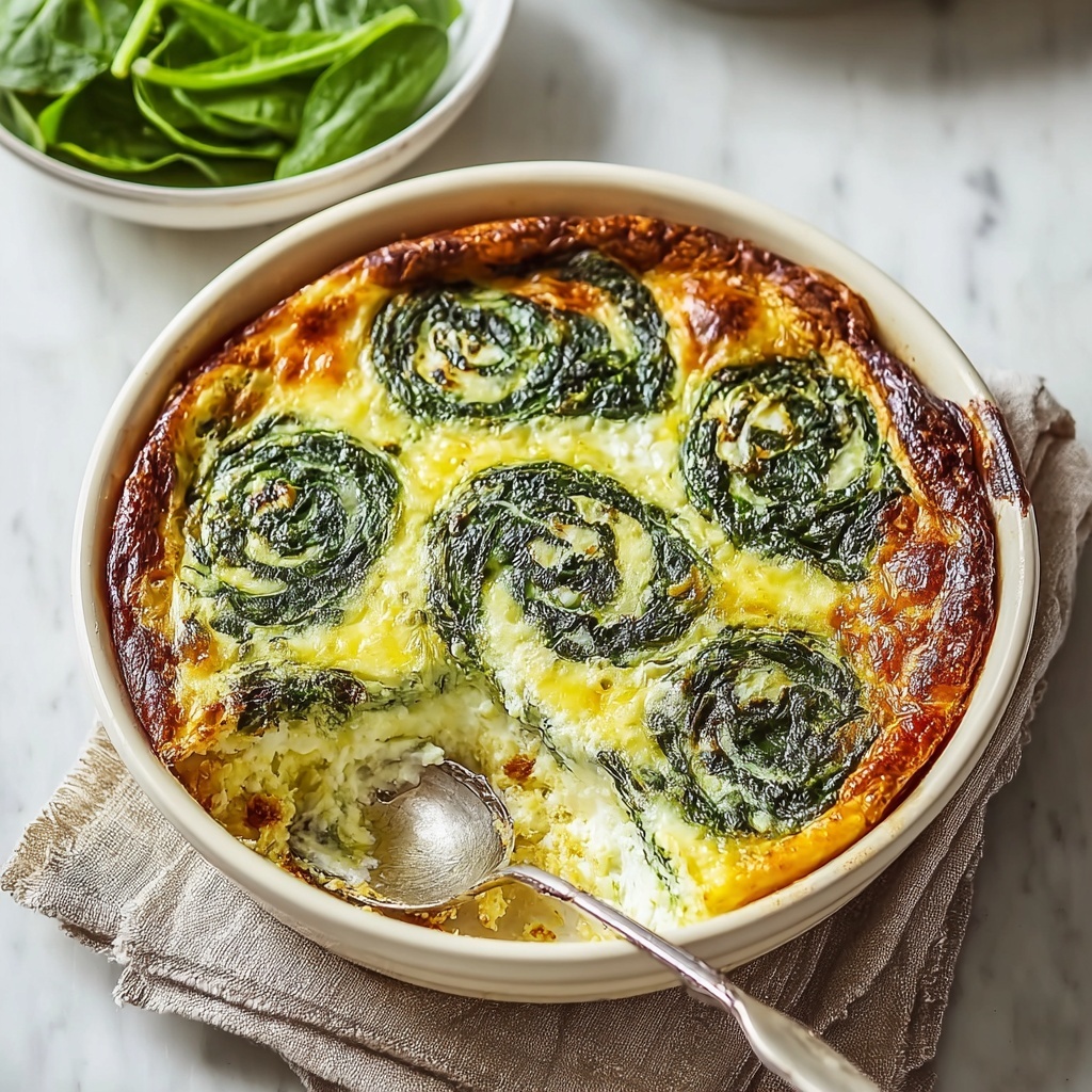Delicious Spinach Florentine Breakfast Casserole Recipe - Recipe Image