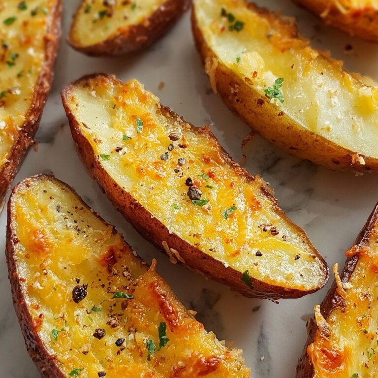 Baked Garlic Parmesan Potato Wedges Recipe