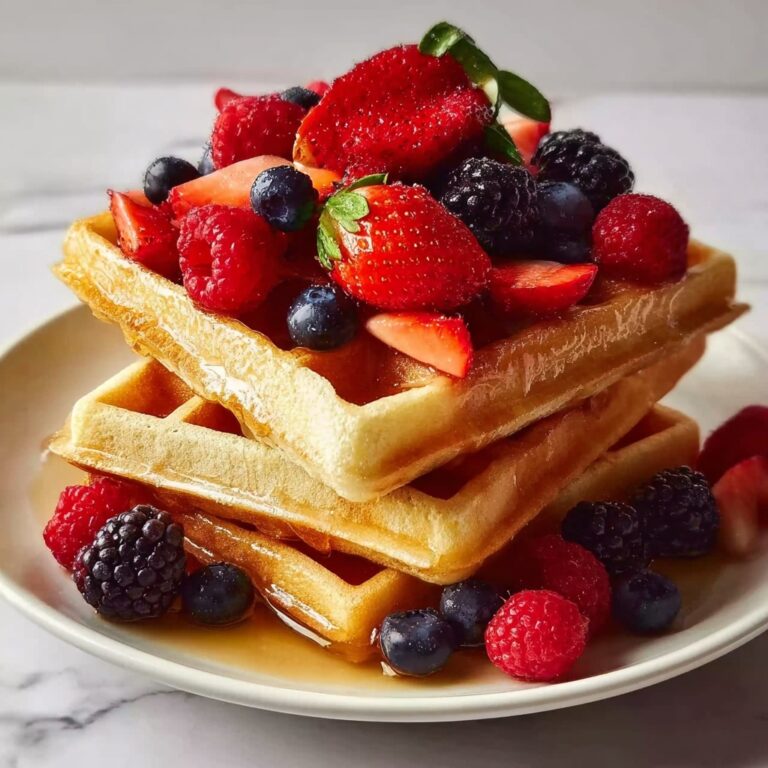 Christmas Waffles with Berries Recipe