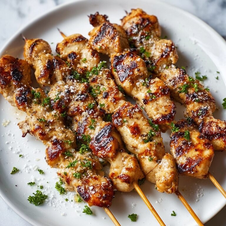 Garlic Parmesan Chicken Skewers Recipe