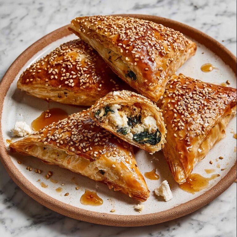 Modern Börek Rolls with Spinach, Feta & Honey Drizzle Recipe