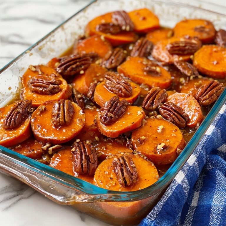 Candied Sweet Potatoes with Maple and Pecans Recipe