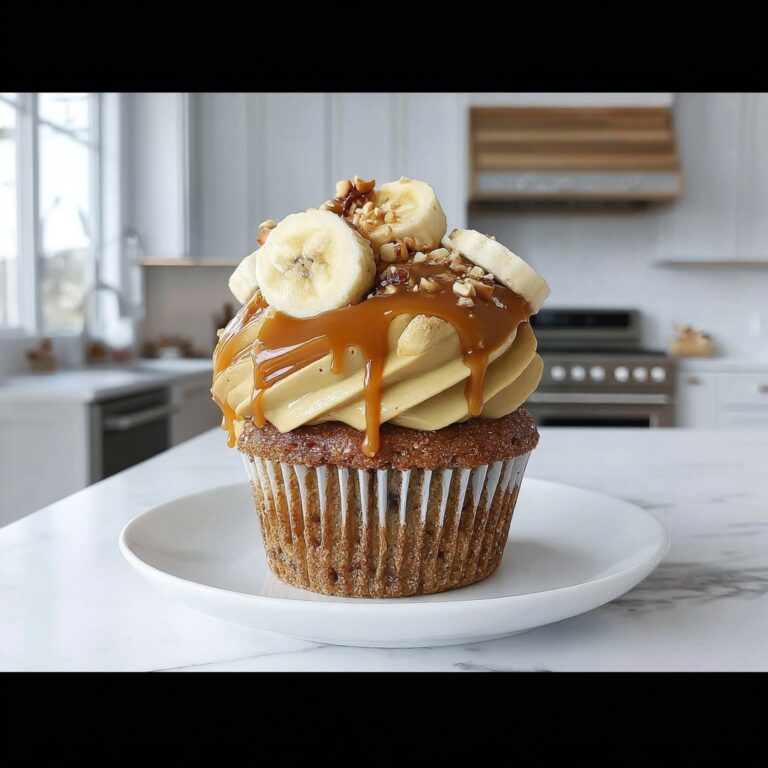 Banana Caramel Peanut Butter Cupcakes Recipe